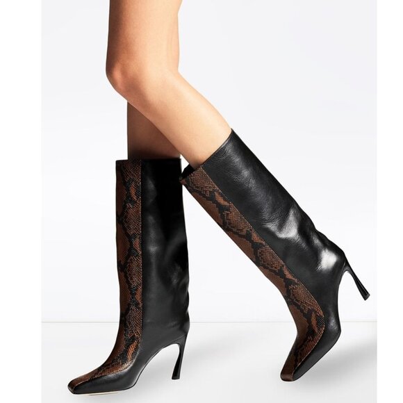 Jimmy Choo Mabyn 85 Leather Heeled Knee-High Boots - Picture 17 of 17